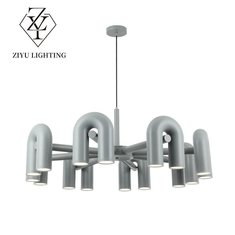 Light luxury Northern Europe creative living room light modern simple model house clothing shop cafe restaurant U-shaped chandelier