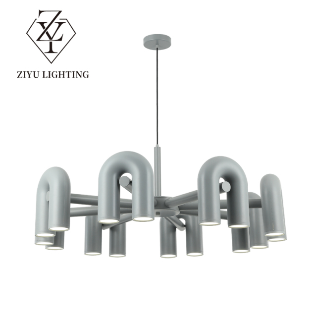 Light luxury Northern Europe creative living room light modern simple model house clothing shop cafe restaurant U-shaped chandelier