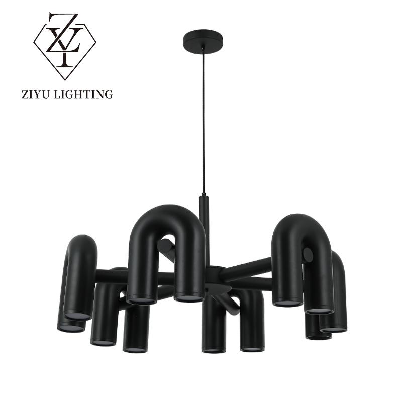 Light luxury Northern Europe creative living room light modern simple model house clothing shop cafe restaurant U-shaped chandelier