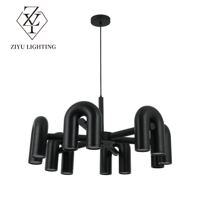 Light luxury Northern Europe creative living room light modern simple model house clothing shop cafe restaurant U-shaped chandelier