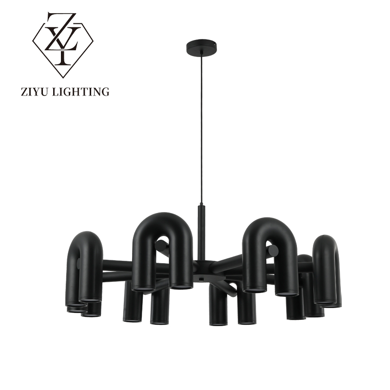 Light luxury Northern Europe creative living room light modern simple model house clothing shop cafe restaurant U-shaped chandelier