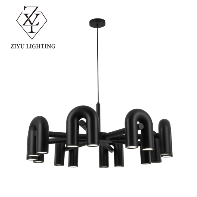 Light luxury Northern Europe creative living room light modern simple model house clothing shop cafe restaurant U-shaped chandelier