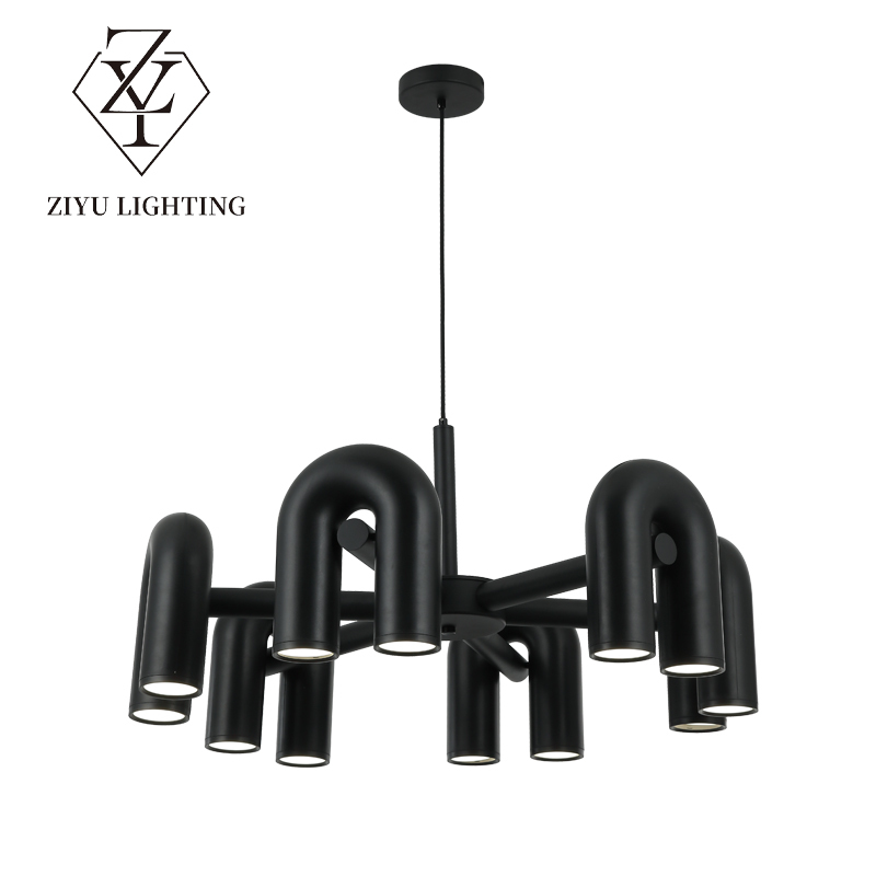 Light luxury Northern Europe creative living room light modern simple model house clothing shop cafe restaurant U-shaped chandelier