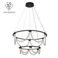 Minimalist personality silicone lines winding creative designer living room Lobby art Note lights Dining room Chandeliers