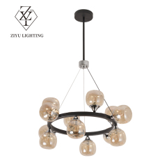 Nordic lamps simple modern light luxury living room bar table glass ball chandelier fashion high-end personality creative chandelier