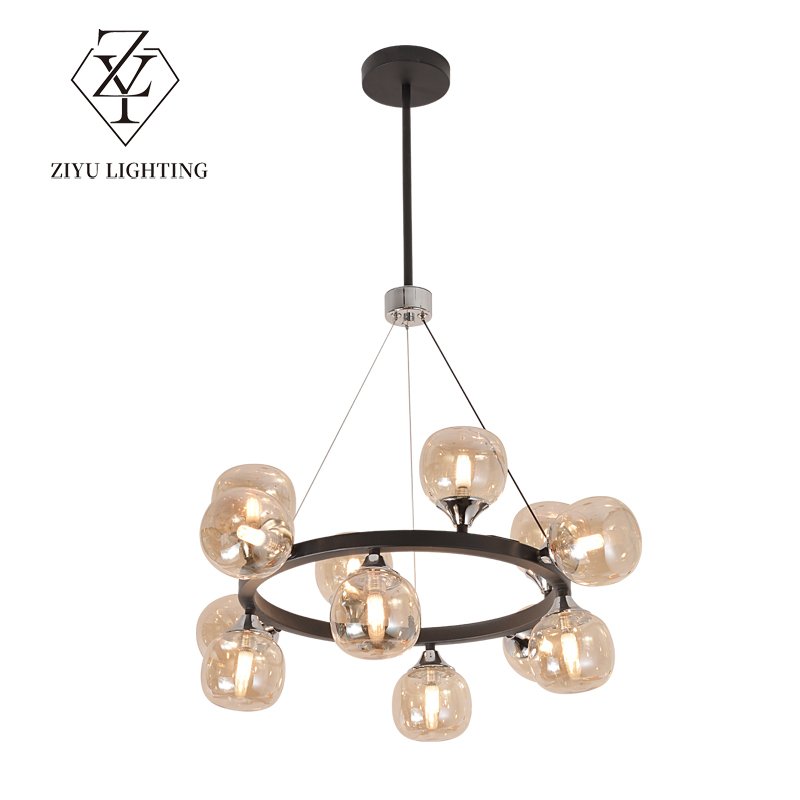 Nordic lamps simple modern light luxury living room bar table glass ball chandelier fashion high-end personality creative chandelier