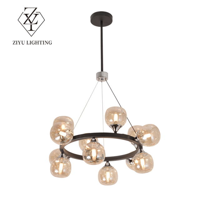 Nordic lamps simple modern light luxury living room bar table glass ball chandelier fashion high-end personality creative chandelier
