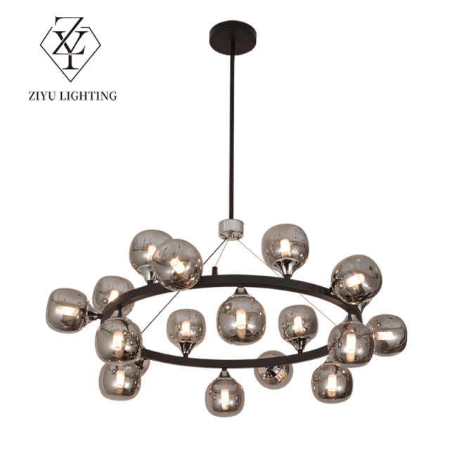 Nordic lamps simple modern light luxury living room bar table glass ball chandelier fashion high-end personality creative chandelier