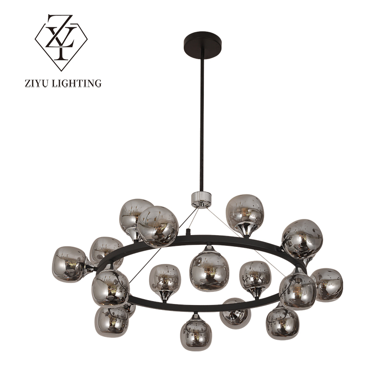 Nordic lamps simple modern light luxury living room bar table glass ball chandelier fashion high-end personality creative chandelier
