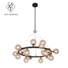 Nordic lamps simple modern light luxury living room bar table glass ball chandelier fashion high-end personality creative chandelier