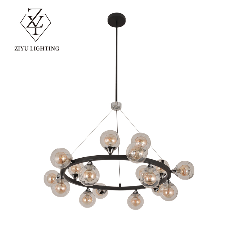 Nordic lamps simple modern light luxury living room bar table glass ball chandelier fashion high-end personality creative chandelier
