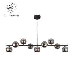Nordic light simple modern light luxury restaurant glass ball chandelier fashion high-end personality creative chandelier