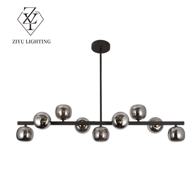 Nordic light simple modern light luxury restaurant glass ball chandelier fashion high-end personality creative chandelier