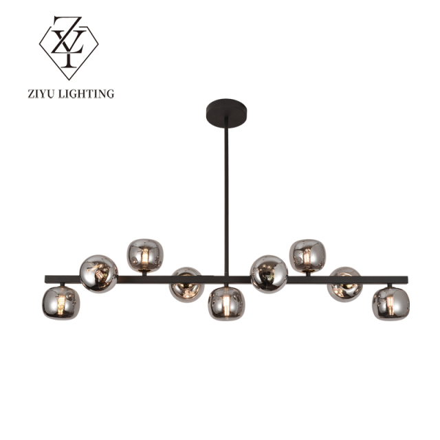 Nordic light simple modern light luxury restaurant glass ball chandelier fashion high-end personality creative chandelier