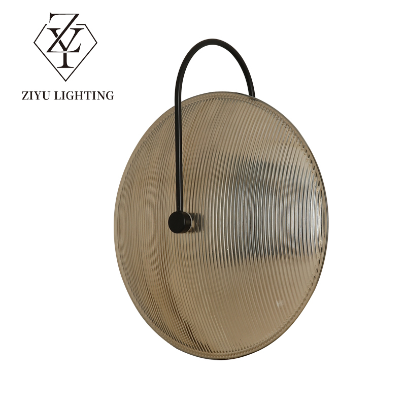 Post-modern creative glass living room wall lamp simple art bedside bedroom lamp study designer wall lamp