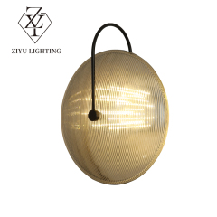 Post-modern creative glass living room wall lamp simple art bedside bedroom lamp study designer wall lamp