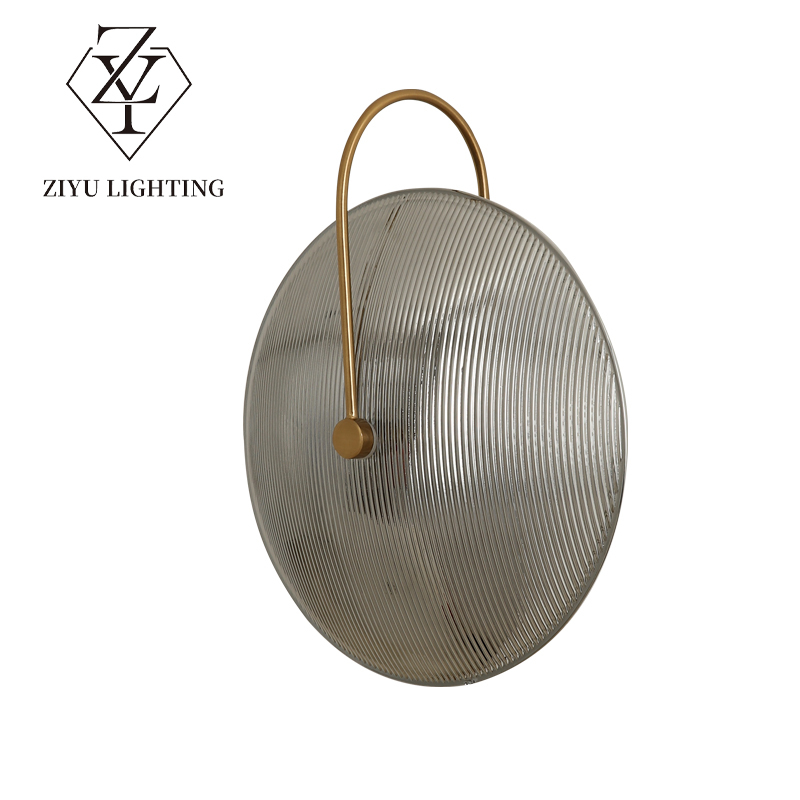 Post-modern creative glass living room wall lamp simple art bedside bedroom lamp study designer wall lamp