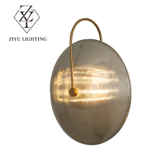Post-modern creative glass living room wall lamp simple art bedside bedroom lamp study designer wall lamp