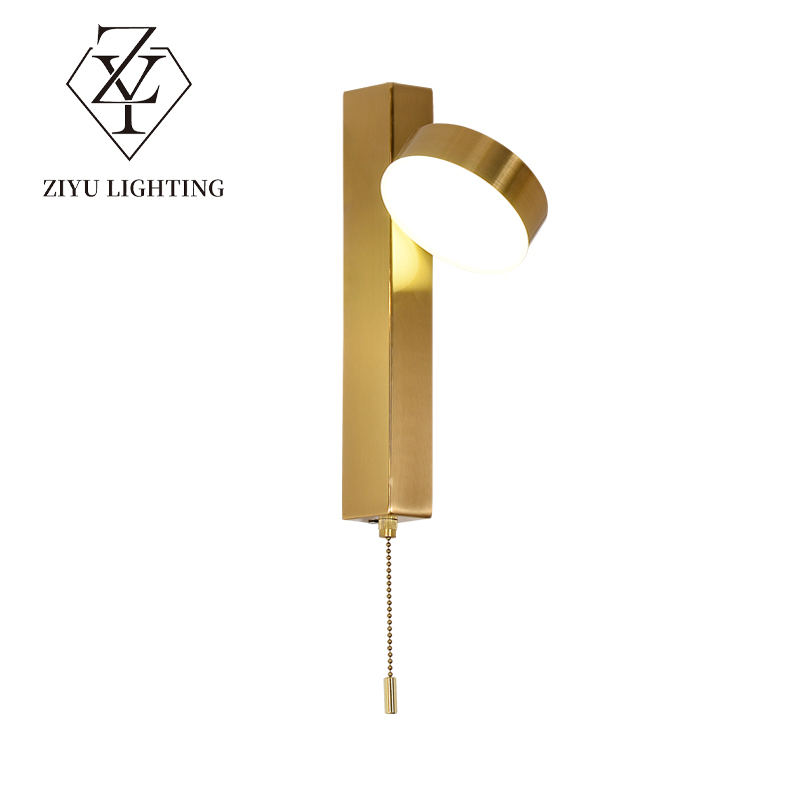 Light luxury simple sofa background wall corridor wall light creative can rotate Nordic bedroom bedside lamp