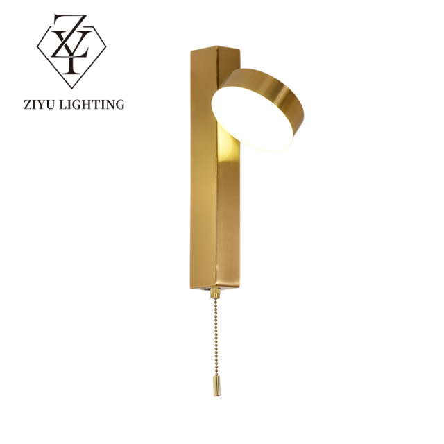 Light luxury simple sofa background wall corridor wall light creative can rotate Nordic bedroom bedside lamp
