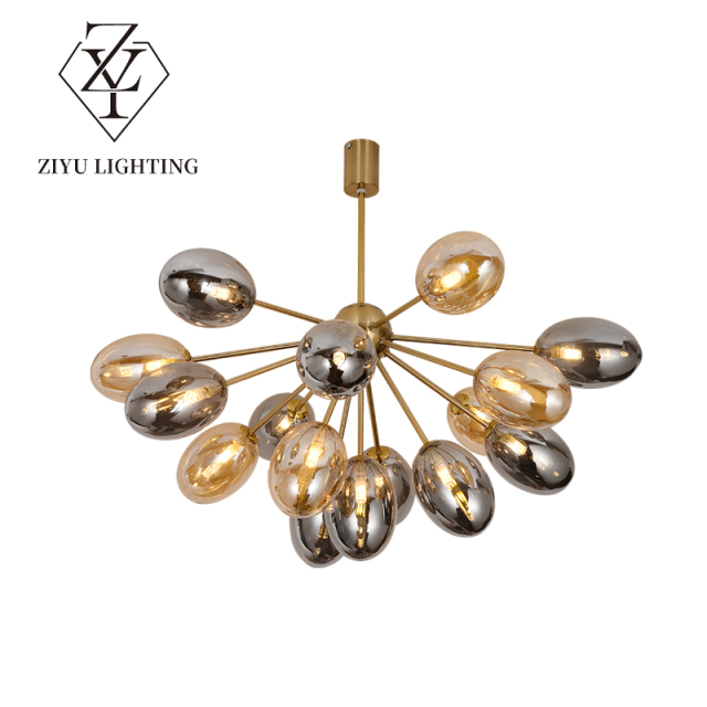Nordic chandelier living room main light light luxury modern simple restaurant lamps creative personality magic bean glass bedroom lamp