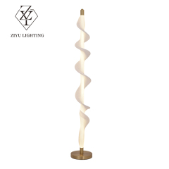 Modern simple cafe bar front desk living room study Spiral strip minimalist creative restaurant floor lamp