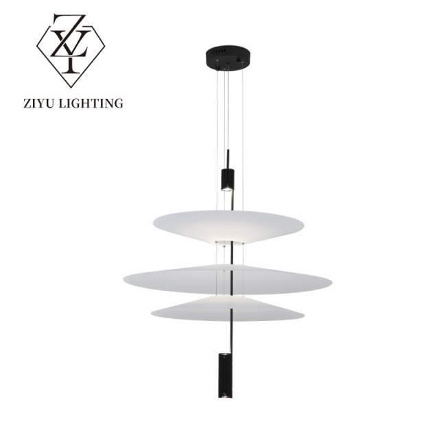 Nordic postmodern chandelier personality creative restaurant lights Hotel living room simple duplex UFO chandelier