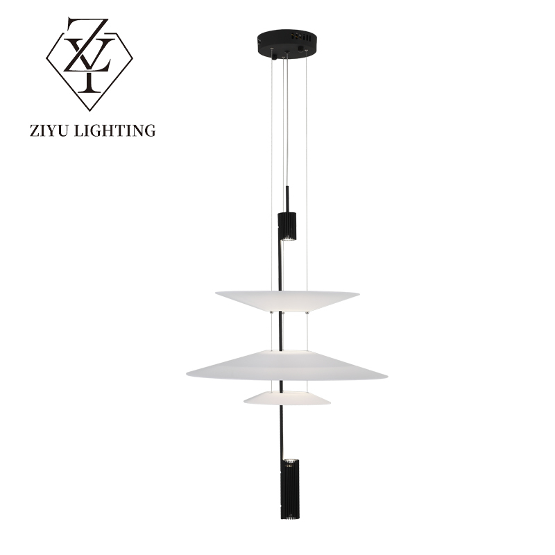 Nordic postmodern chandelier personality creative restaurant lights Hotel living room simple duplex UFO chandelier