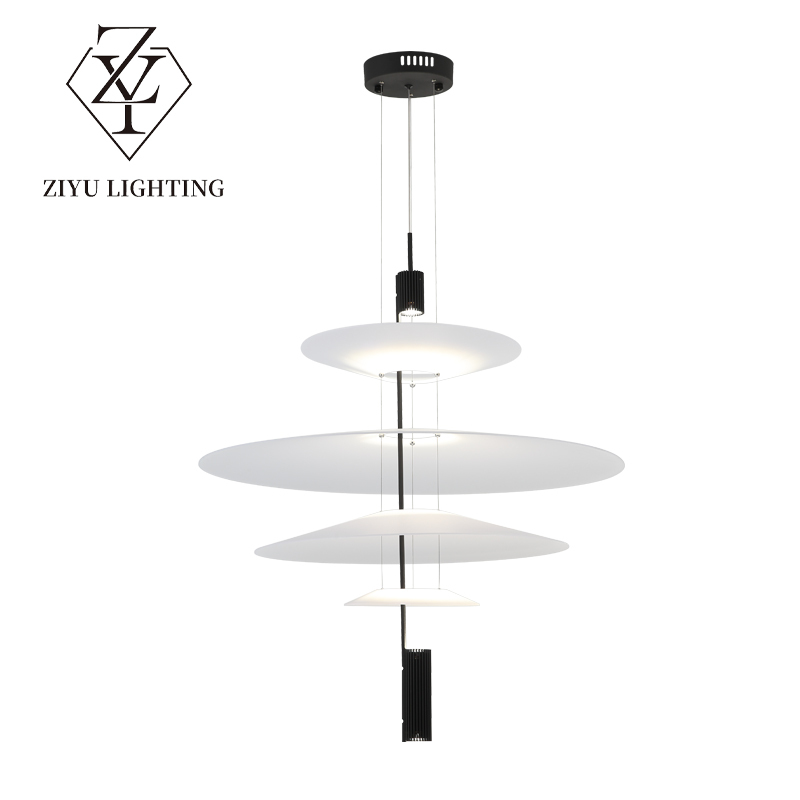 Nordic postmodern chandelier personality creative restaurant lights Hotel living room simple duplex UFO chandelier