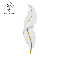 Simple modern creative living room sofa background wall light hallway bedroom feather shaped wall light