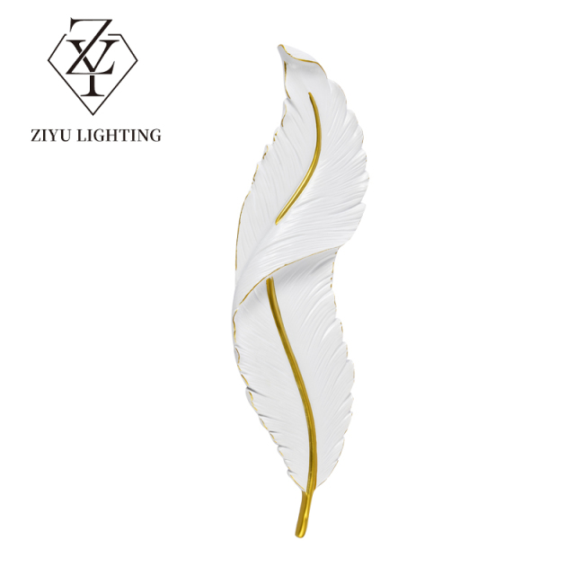Simple modern creative living room sofa background wall light hallway bedroom feather shaped wall light