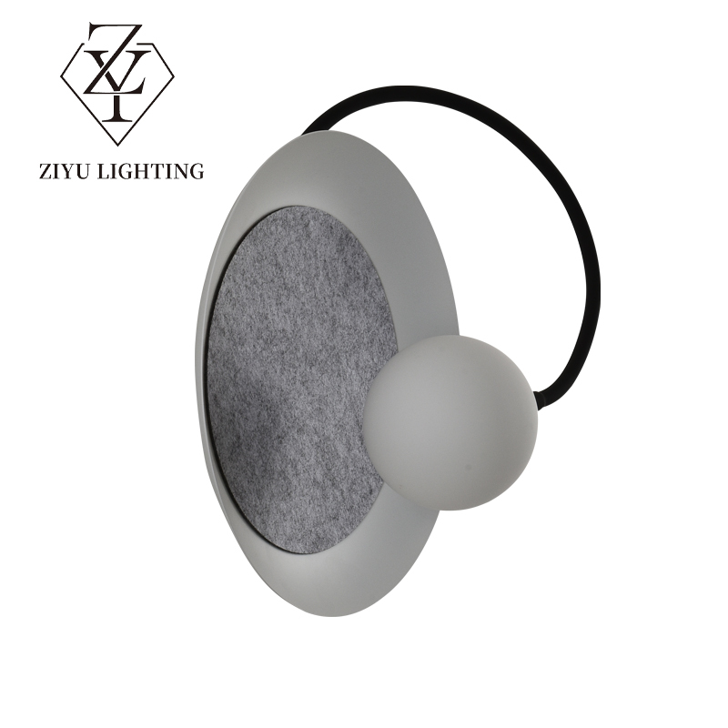 Nordic designer living room background wall aisle decorative wall lamp simple bedroom study bed round wall lamp