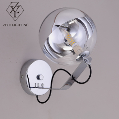 Post-modern simple living room dining room wall lamp Bedroom bed hotel corridor creative iron glass wall lamp