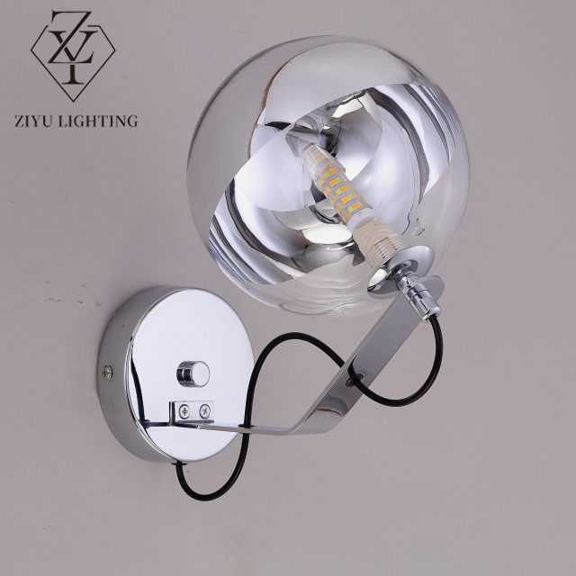 Post-modern simple living room dining room wall lamp Bedroom bed hotel corridor creative iron glass wall lamp