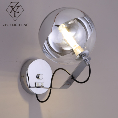 Post-modern simple living room dining room wall lamp Bedroom bed hotel corridor creative iron glass wall lamp