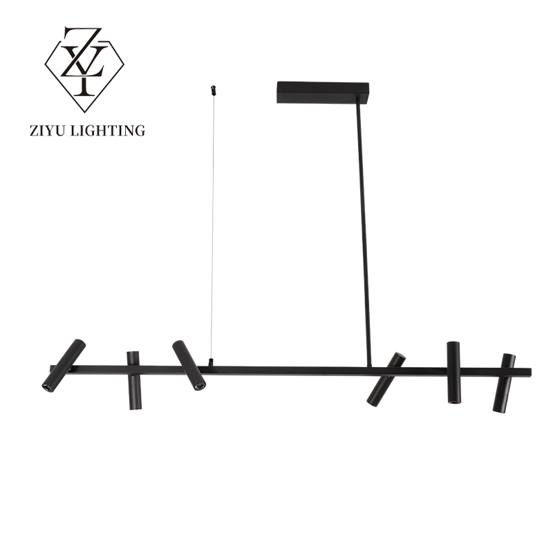Modern simple strip dining room chandelier Nordic minimalist rotating Italian dining room chandelier