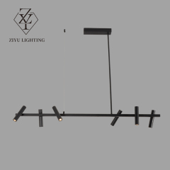 Modern simple strip dining room chandelier Nordic minimalist rotating Italian dining room chandelier