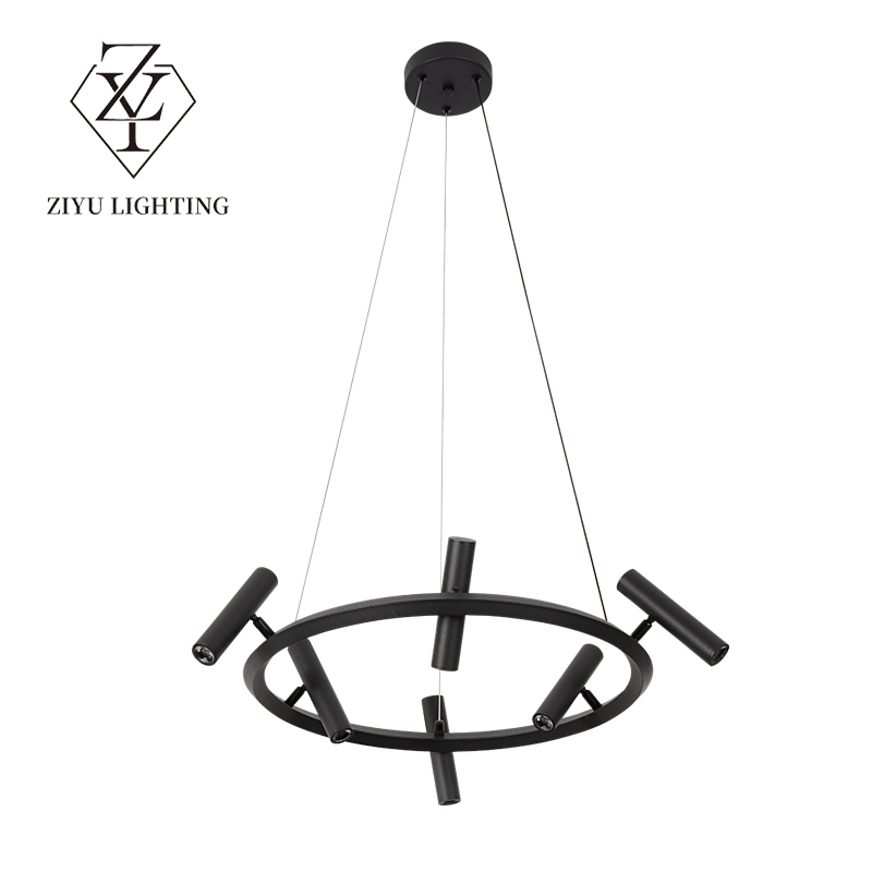 Modern simple strip dining room chandelier Nordic minimalist rotating Italian dining room chandelier