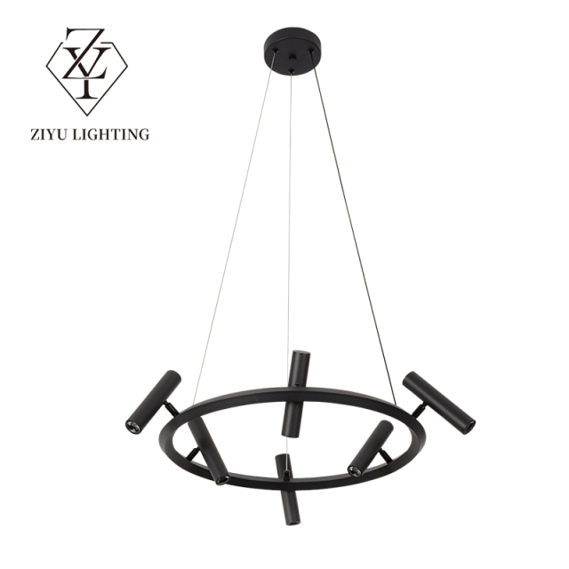 Modern simple strip dining room chandelier Nordic minimalist rotating Italian dining room chandelier
