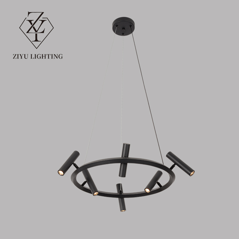 Modern simple strip dining room chandelier Nordic minimalist rotating Italian dining room chandelier