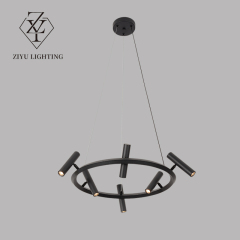 Modern simple strip dining room chandelier Nordic minimalist rotating Italian dining room chandelier