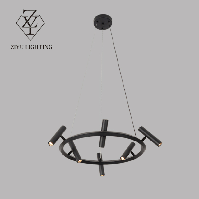Modern simple strip dining room chandelier Nordic minimalist rotating Italian dining room chandelier