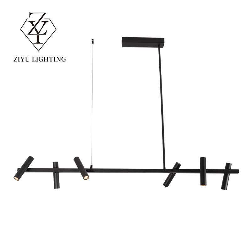 Modern simple strip dining room chandelier Nordic minimalist rotating Italian dining room chandelier