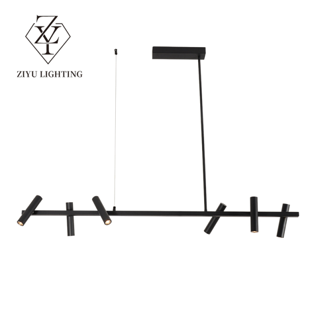 Modern simple strip dining room chandelier Nordic minimalist rotating Italian dining room chandelier