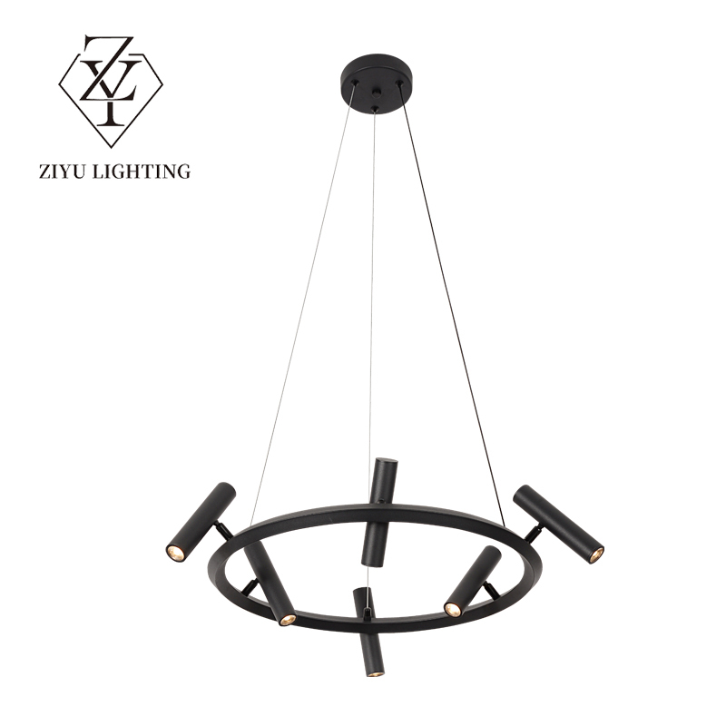 Modern simple strip dining room chandelier Nordic minimalist rotating Italian dining room chandelier