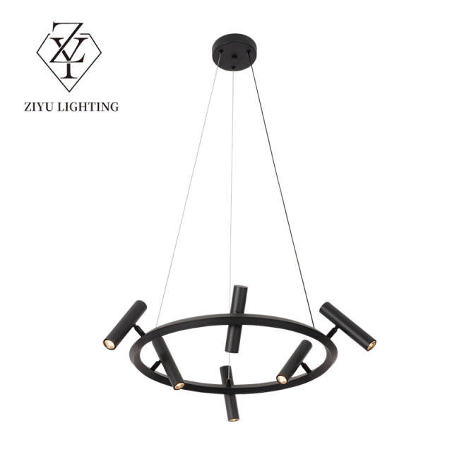 Modern simple strip dining room chandelier Nordic minimalist rotating Italian dining room chandelier