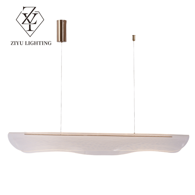 Modern simple light luxury chandelier designer art light office restaurant island long strip acrylic light
