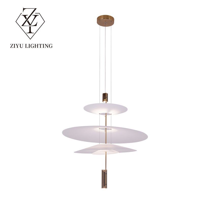 Nordic postmodern chandelier personality creative restaurant lights Hotel living room simple duplex UFO chandelier