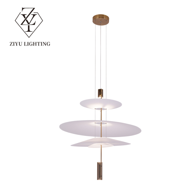 Nordic postmodern chandelier personality creative restaurant lights Hotel living room simple duplex UFO chandelier