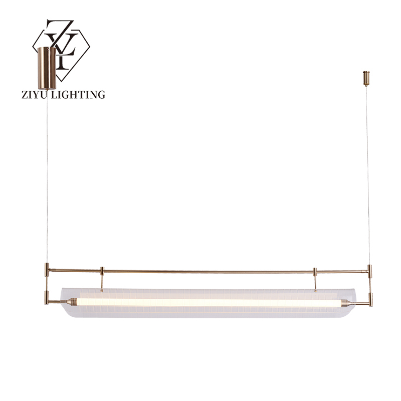 Designer Nordic postmodern restaurant chandelier new creative fashion simple bar long commercial hanging line light
